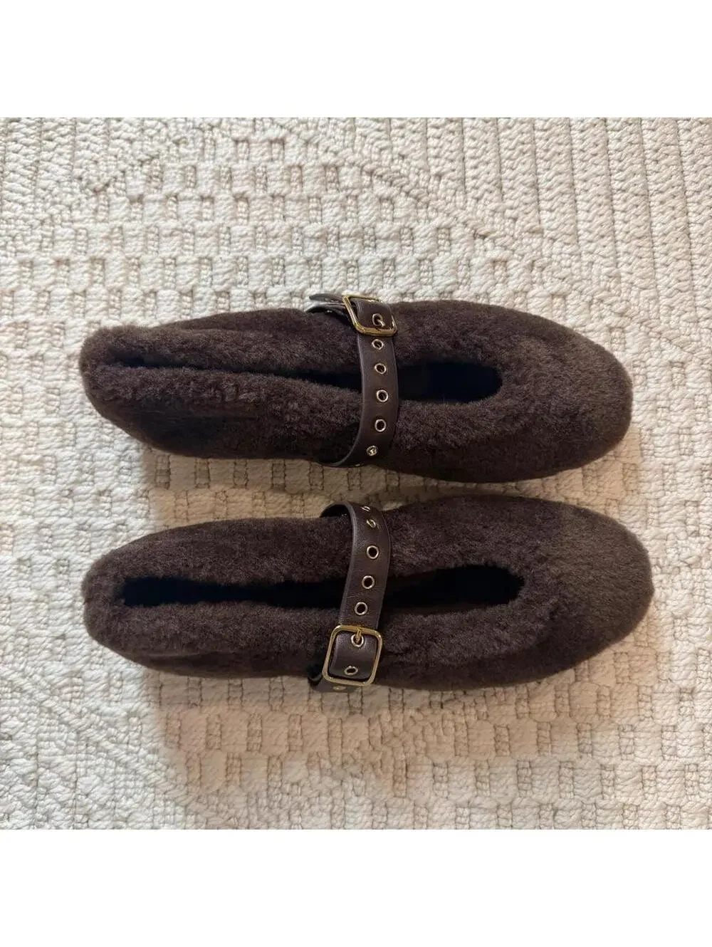 Madewell Women's Remy Faux Fur Mary Jane Flats